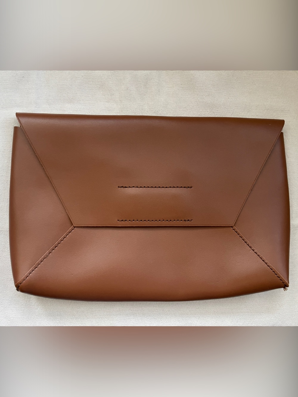 J. Crew Brown Leather Clutch